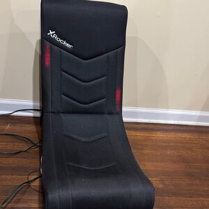 Black Gaming Chair with Red Highlights